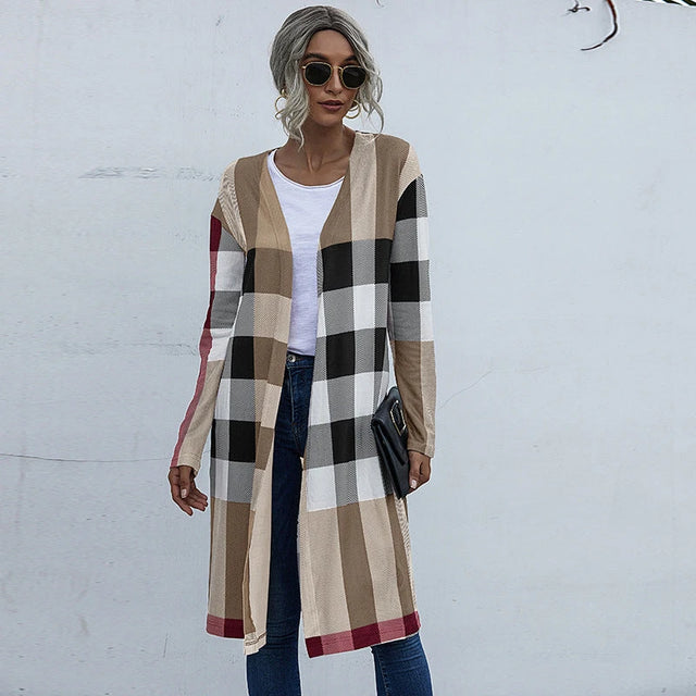 Plaid Cardigan Jacket