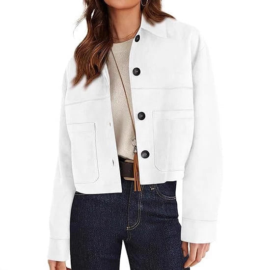 Short Faux Suede Jacket