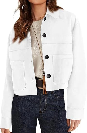 Short Faux Suede Jacket