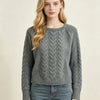 French-style Ribbed Cable-knit Sweater