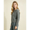 French-style Ribbed Cable-knit Sweater