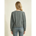 French-style Ribbed Cable-knit Sweater