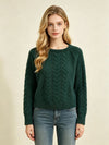 French-style Ribbed Cable-knit Sweater