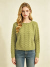 French-style Ribbed Cable-knit Sweater