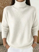 Casual Knitted Turtleneck Pullover
