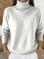 Casual Knitted Turtleneck Pullover