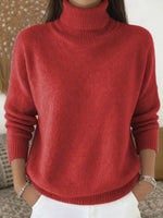 Casual Knitted Turtleneck Pullover