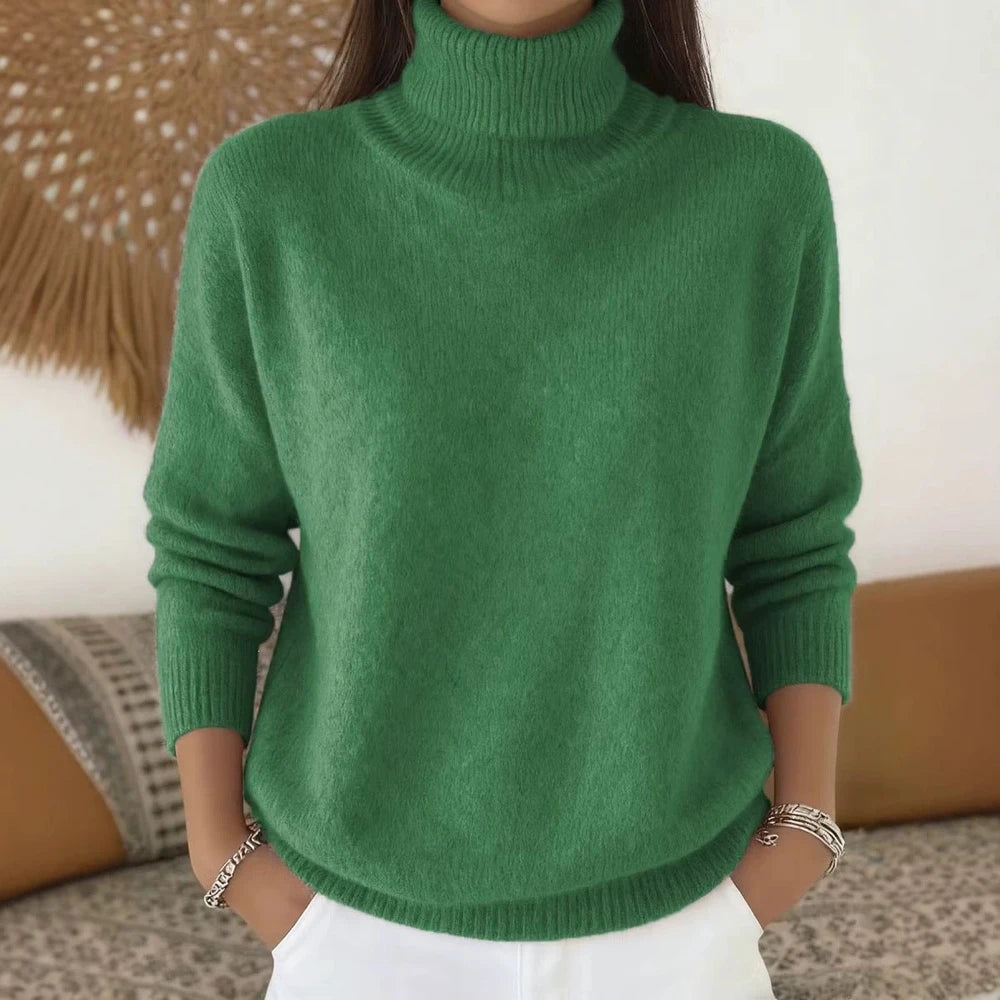 Casual Knitted Turtleneck Pullover