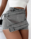 Denim Wrap Shorts