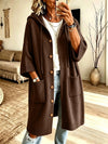 Hooded Knit Cardigan Coat