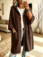 Hooded Knit Cardigan Coat