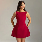 Sleeveless Backless Slim Dress