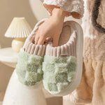 Plaid Plush House Slippers
