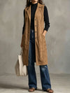 Sleeveless Mid-Length Blazer Vest