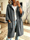 Hooded Knit Cardigan Coat