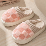 Plaid Plush House Slippers