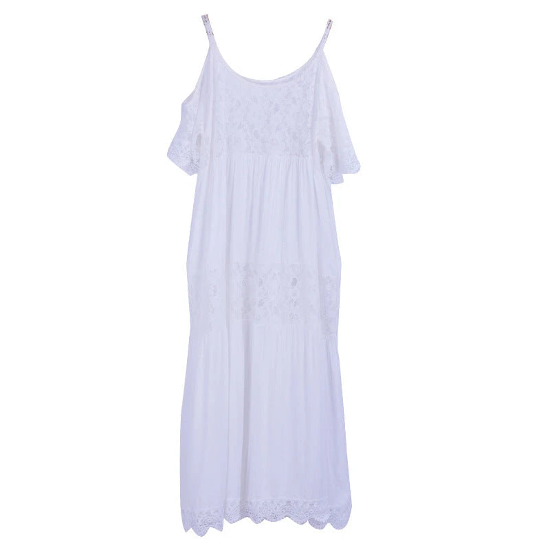 White Lace Beach Dress