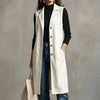 Sleeveless Mid-Length Blazer Vest