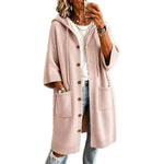 Hooded Knit Cardigan Coat