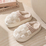 Plaid Plush House Slippers