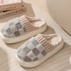 Plaid Plush House Slippers