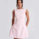 Sleeveless Backless Slim Dress