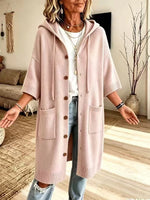 Hooded Knit Cardigan Coat
