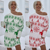 Christmas Printed Knit Dress