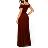 V-neck Split Long Dress
