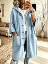 Hooded Knit Cardigan Coat