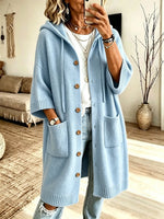 Hooded Knit Cardigan Coat