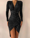 V-Neck sparkle Dress