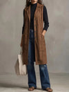 Sleeveless Mid-Length Blazer Vest
