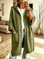 Hooded Knit Cardigan Coat
