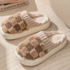 Plaid Plush House Slippers