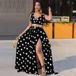 Printed Long Swing Party Dress