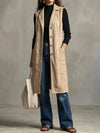 Sleeveless Mid-Length Blazer Vest