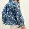 Floral Print Oversized Denim Jacket