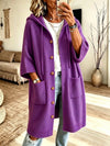 Hooded Knit Cardigan Coat