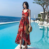 Chiffon High Waist Suspender Dress