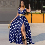 Printed Long Swing Party Dress