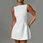 Sleeveless Backless Slim Dress
