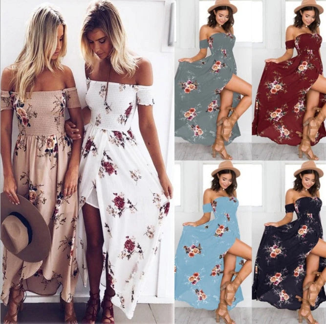 Off Shoulder Boho Beach Dress