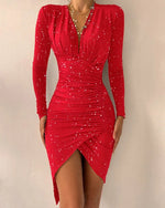 V-Neck sparkle Dress