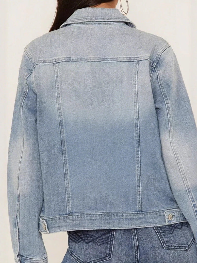 Classic Light Wash Relaxed Denim Jacket