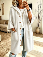 Hooded Knit Cardigan Coat