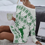 Christmas Printed Knit Dress