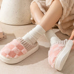 Plaid Plush House Slippers