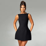 Sleeveless Backless Slim Dress
