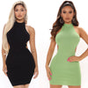 Halter Neck Bandage Mini Dress